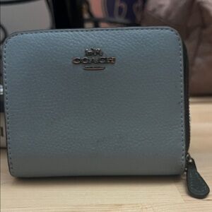 Coach Light Gray Leather Wallet